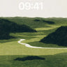 Emerald Valley Winding River Wallpaper Background