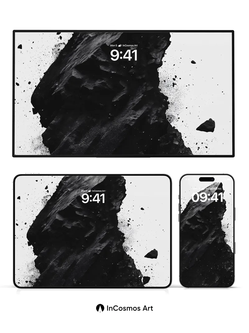 Shadowed Ridge Wallpaper with Crumbling Edges