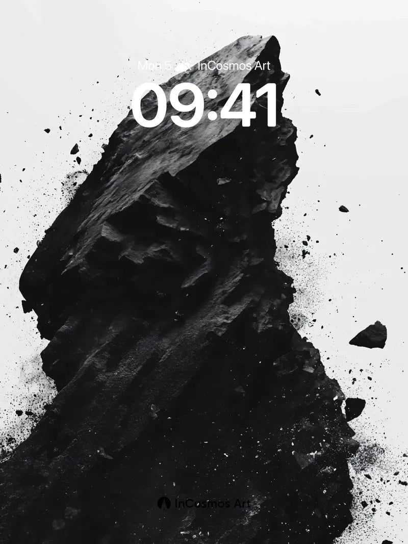 Shadowed Ridge Wallpaper with Crumbling Edges