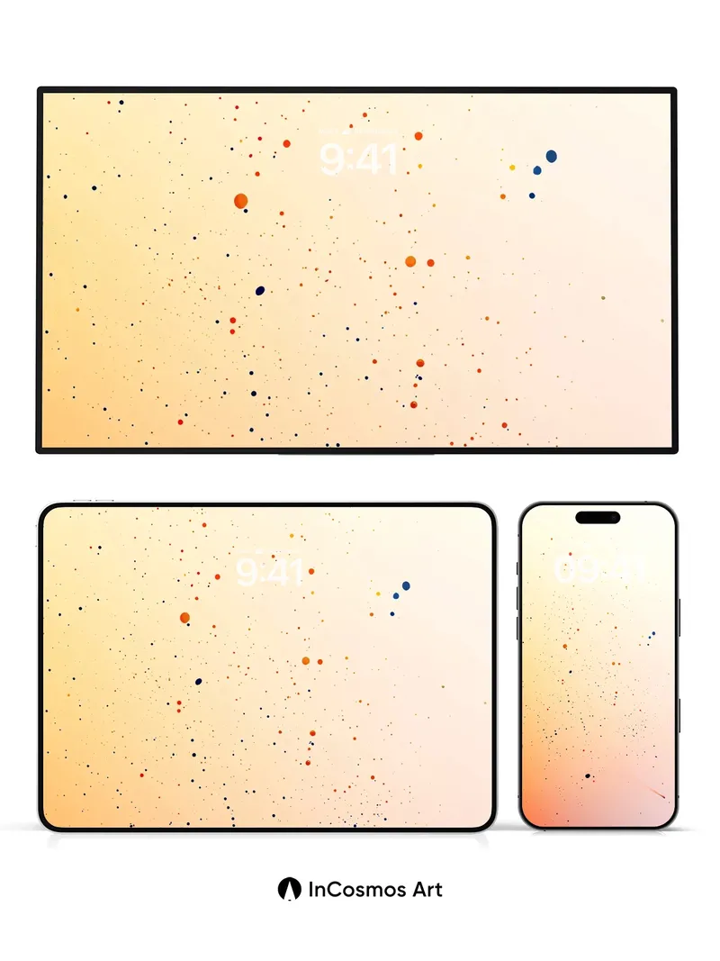 Cosmic Drift Wallpaper with Floating Particles