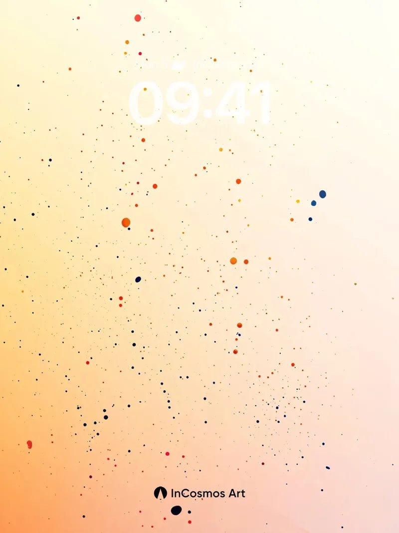 Cosmic Drift Wallpaper with Floating Particles