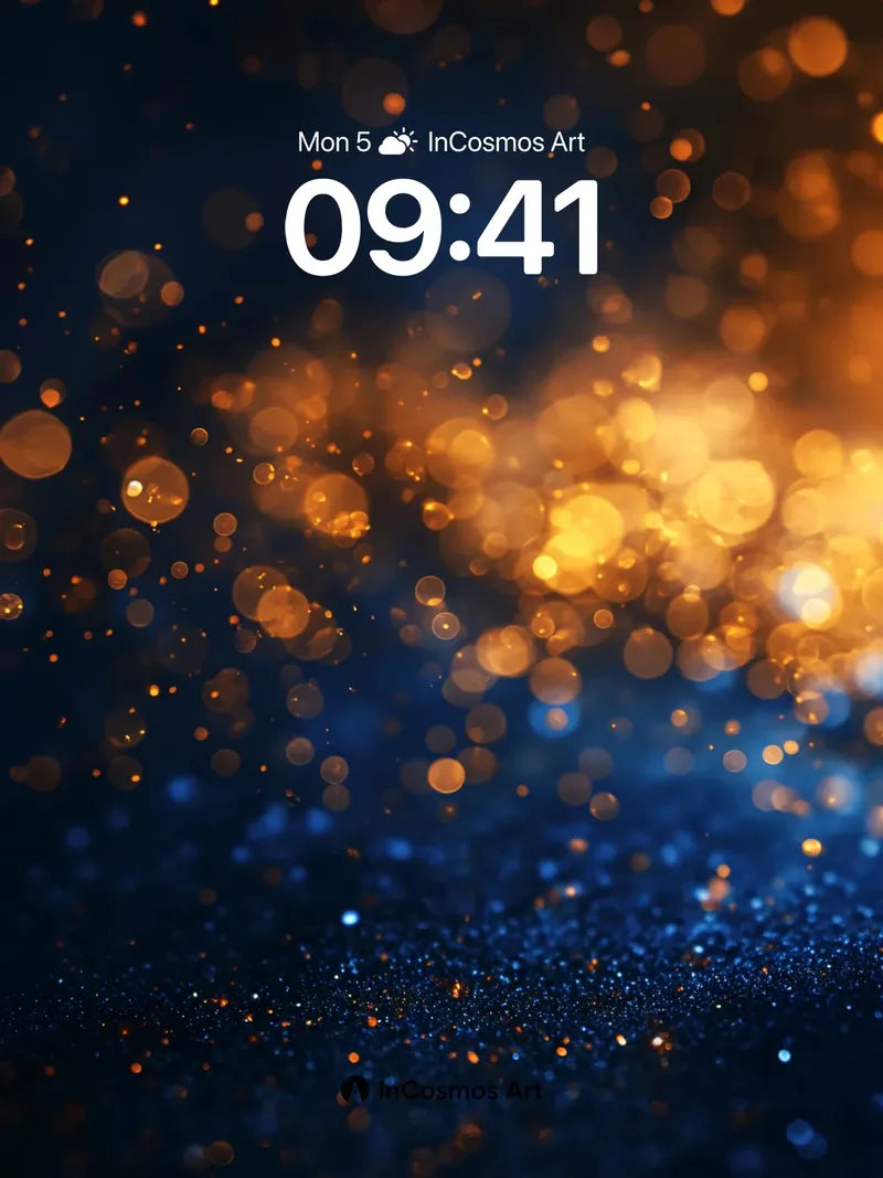 Golden Hush Wallpaper with Floating Embers