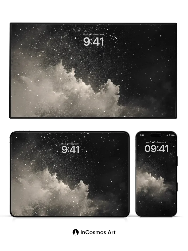 Stellar Veil Wallpaper with Cosmic Dust