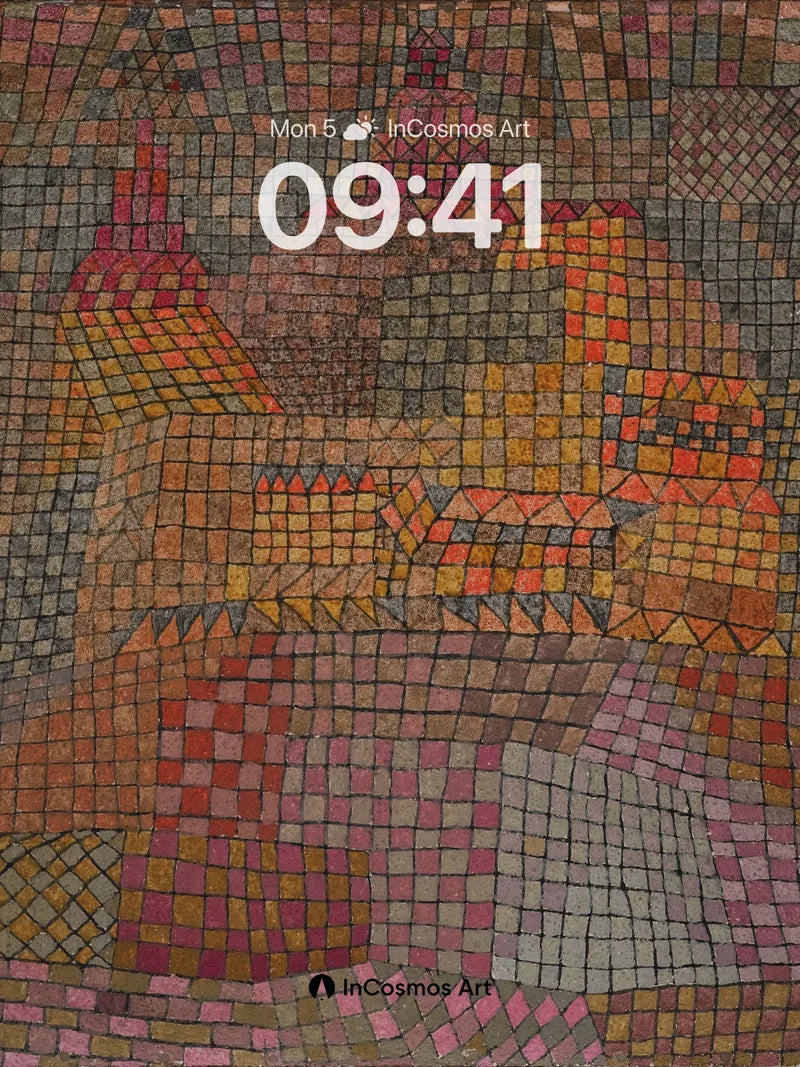 Mosaic Mirage Wallpaper with Earth-Toned Geometry wallpaper for iPhone, iPad & Mac