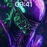 Neon Abyss Wallpaper with Bioluminescent Veins wallpaper for iPhone, iPad & Mac