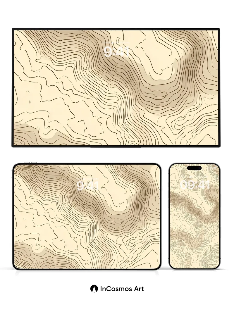 Earthy Pulse Wallpaper with Contour Whispers