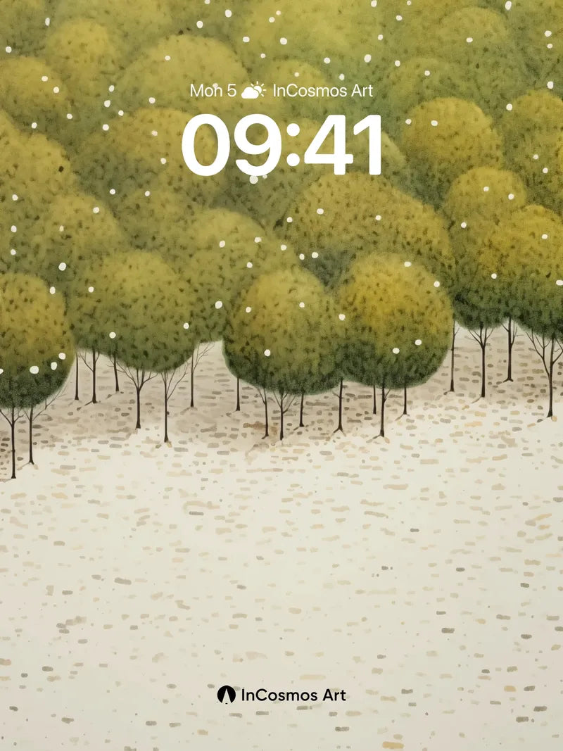 Solitary Ride Wallpaper with Dotted Canopy