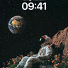 Cosmic Solitude Wallpaper with Earth Bloom wallpaper for iPhone, iPad & Mac