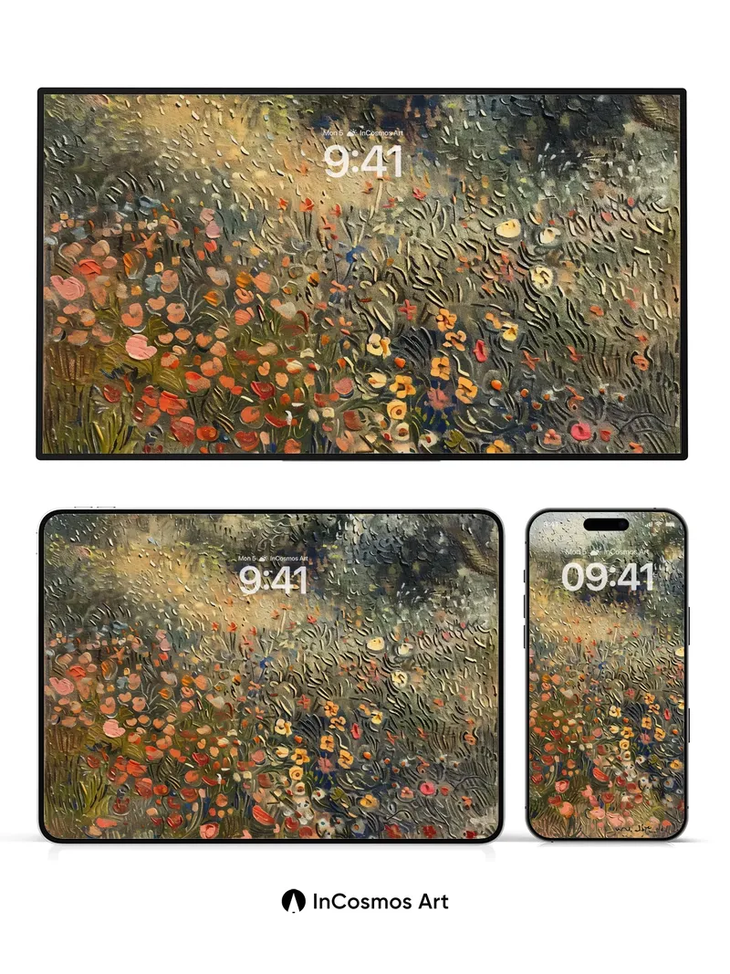 Whispering Meadow Wallpaper with Living Brushstrokes