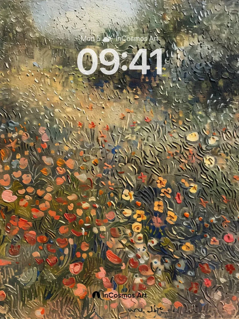 Whispering Meadow Wallpaper with Living Brushstrokes