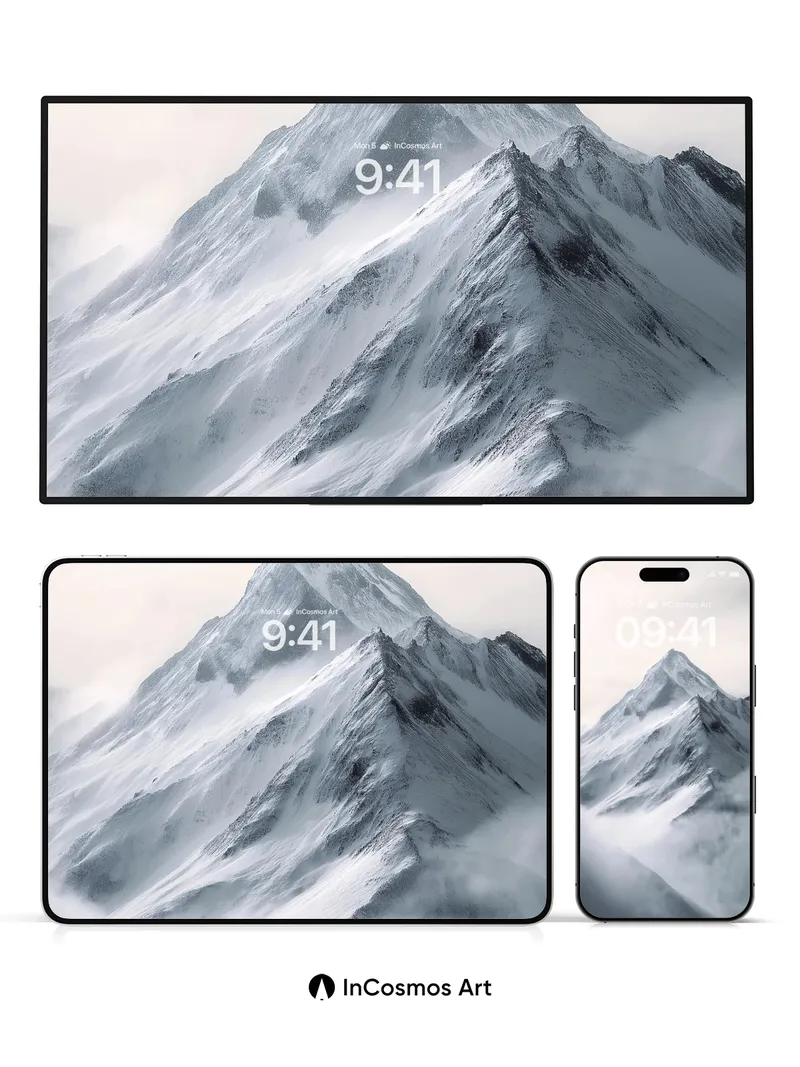 Serenity Peak Wallpaper with Cloud Veils