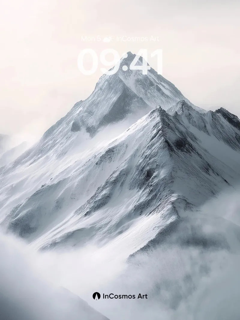 Serenity Peak Wallpaper with Cloud Veils