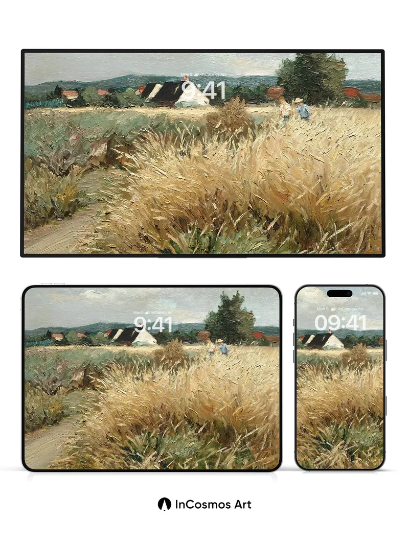 Golden Hush Wallpaper with Rustic Path