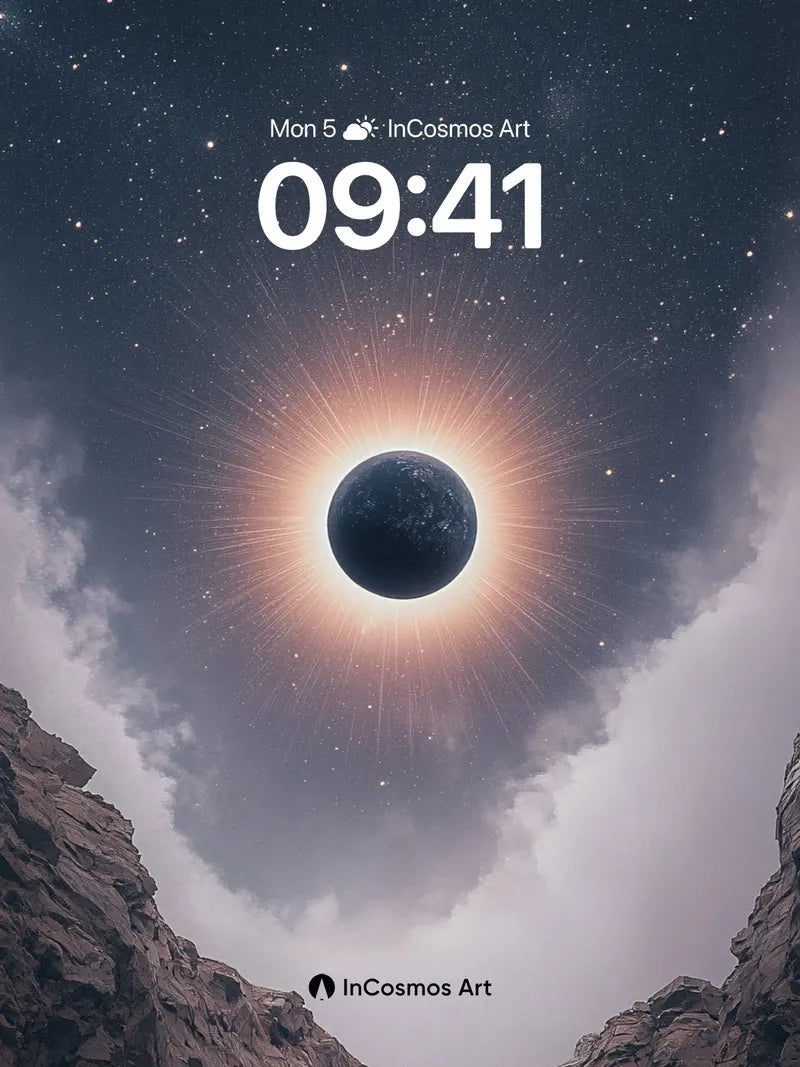 Eclipse Mirage Wallpaper with Celestial Void