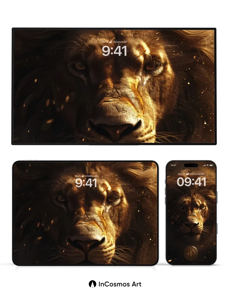 Golden Reign Wallpaper with Bitcoin Sigil