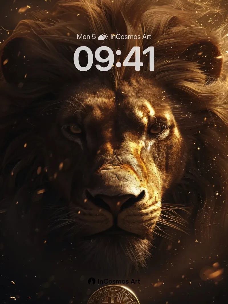 Golden Reign Wallpaper with Bitcoin Sigil