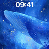 Luminous Depths Wallpaper with Celestial Whale wallpaper for iPhone, iPad & Mac
