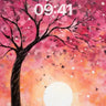 Crimson Reverie Wallpaper with Floating Light wallpaper for iPhone, iPad & Mac