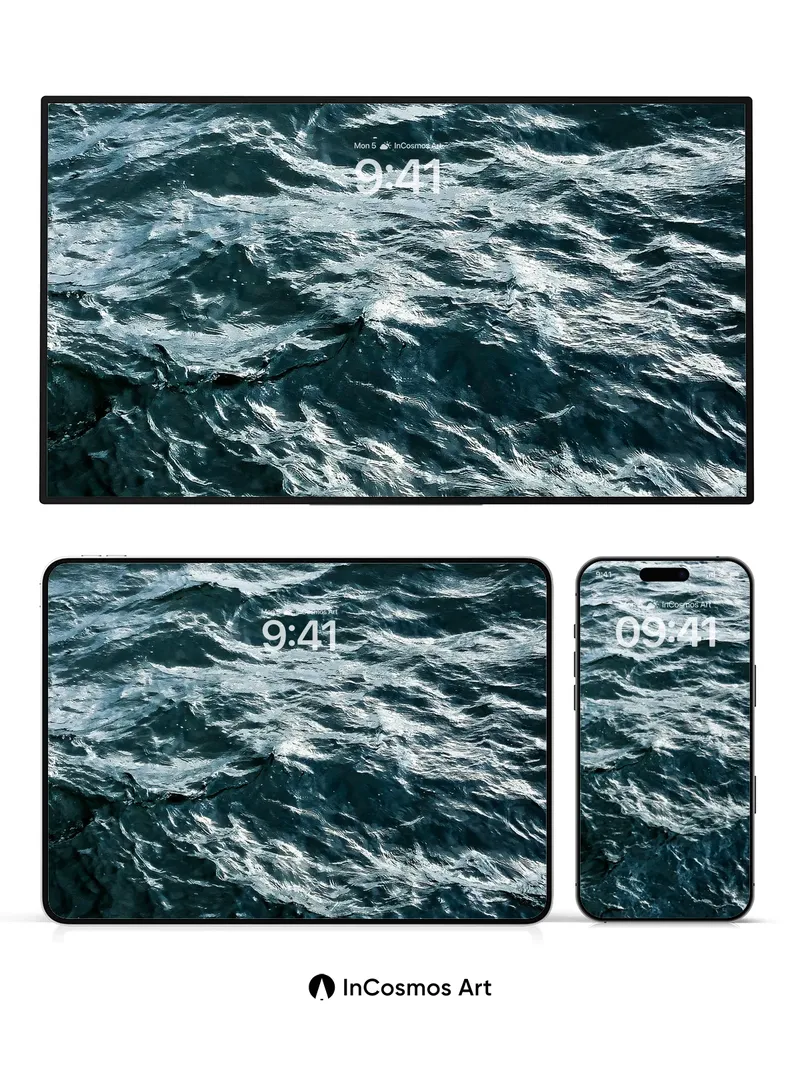 Storm-Whispered Ocean Wallpaper with Deep Tides