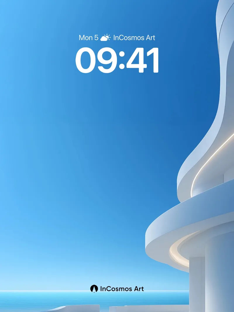 Serenity Curve Wallpaper with Ocean Horizon