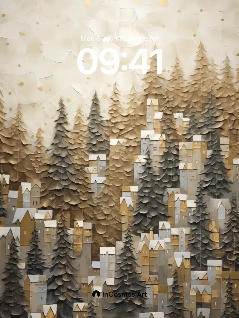 Whispering Pines Wallpaper with Paper Forest