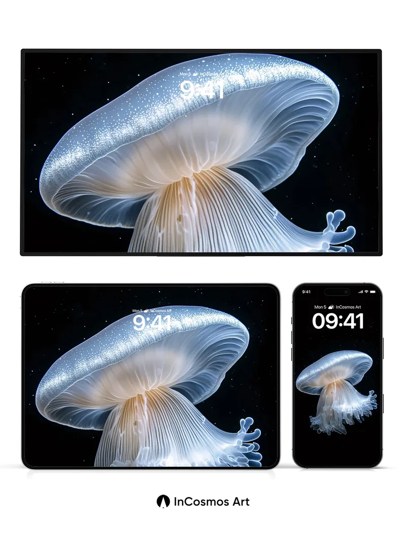 Luminous Drift Wallpaper with Ethereal Veils