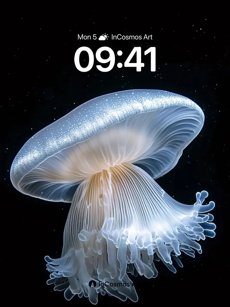 Luminous Drift Wallpaper with Ethereal Veils