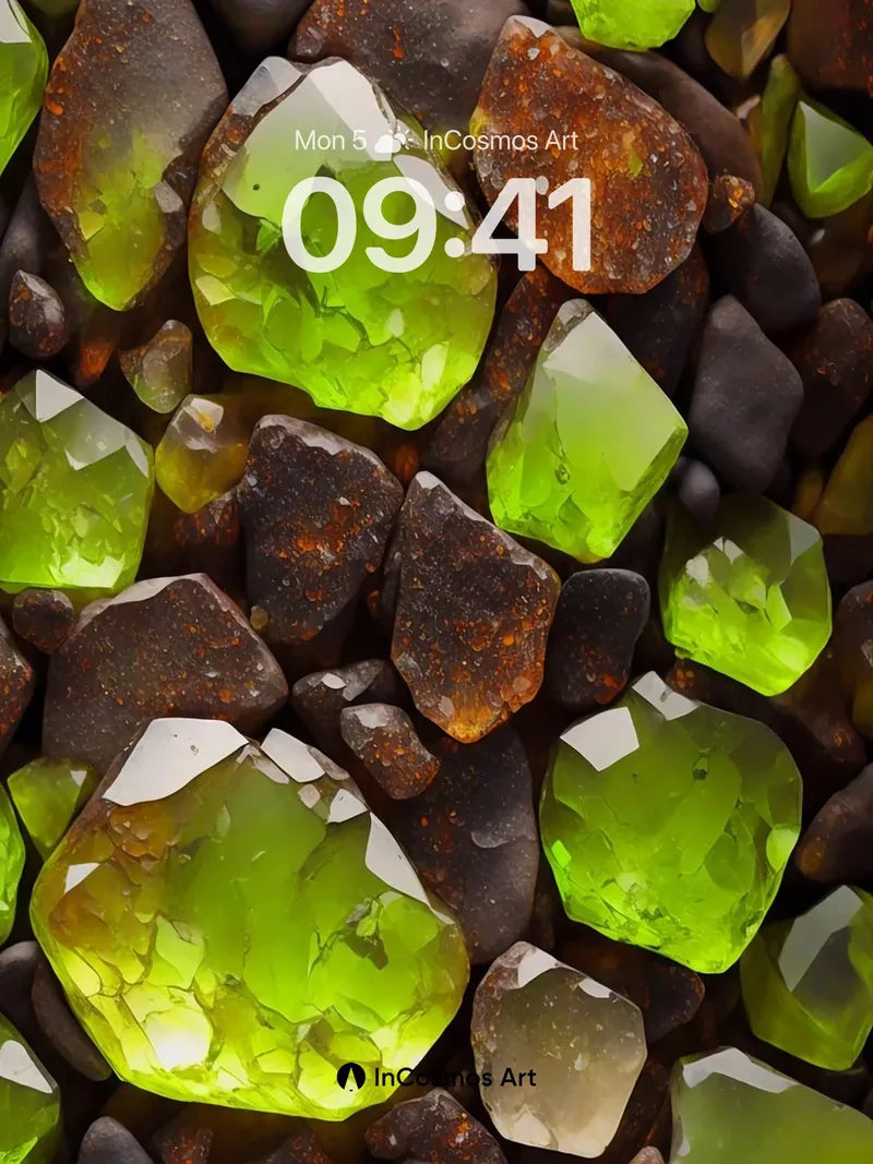 Emerald Mirage Wallpaper with Rusted Stone Veins