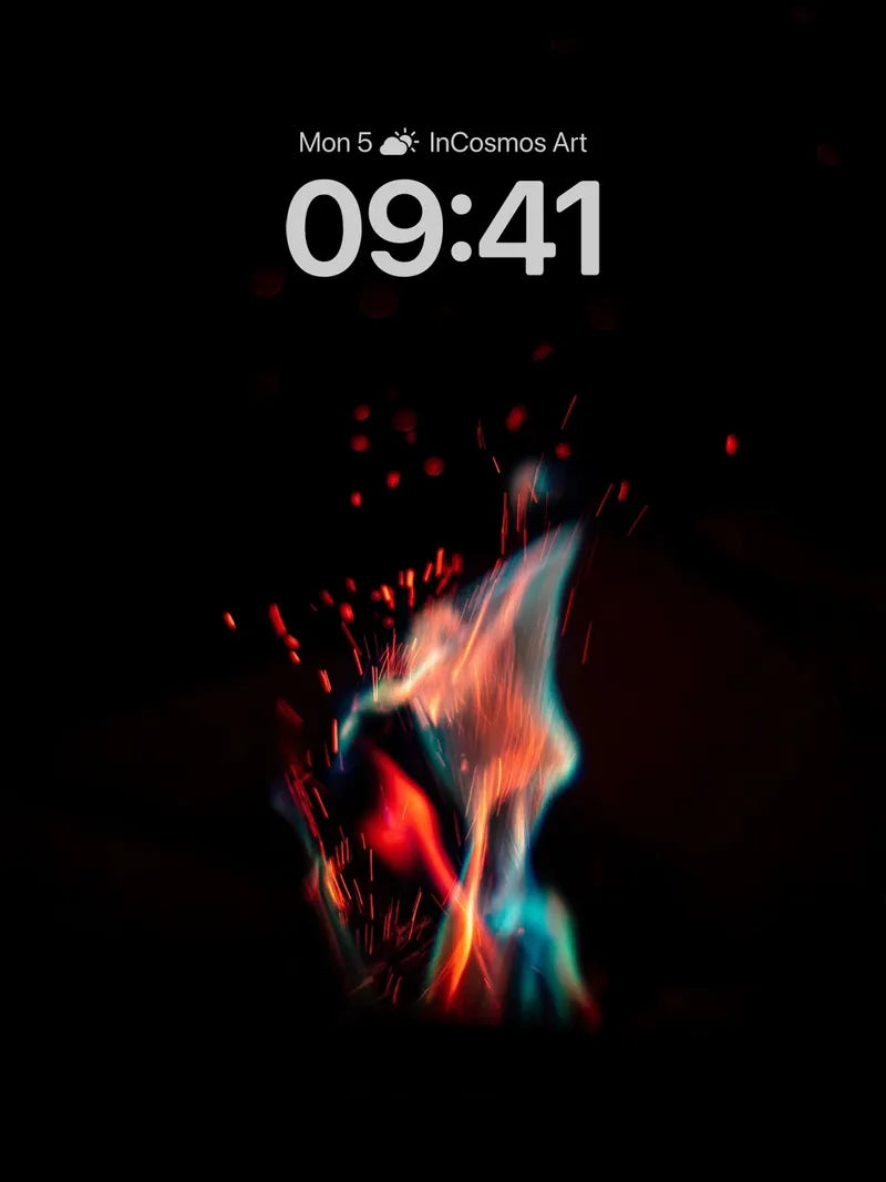 Ember Mirage Wallpaper with Ghost Flames