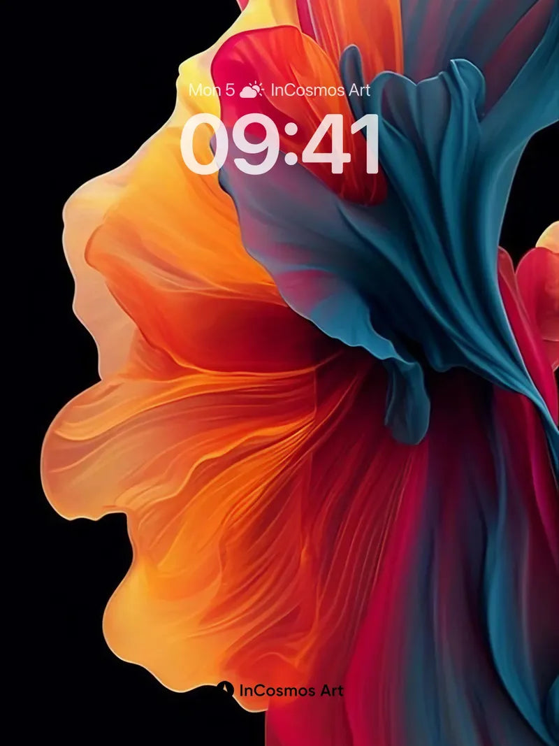 Crimson Mirage Wallpaper with Liquid Light