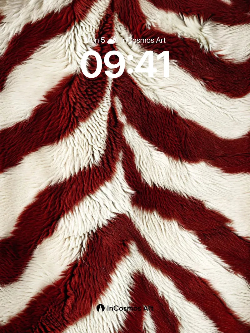 Velvet Zebra Stripe Wallpaper with Crimson Pulse wallpaper for iPhone, iPad & Mac