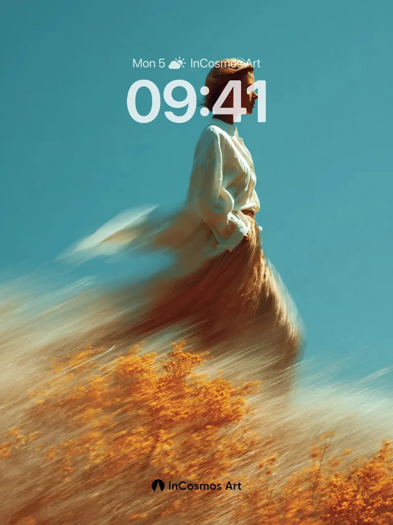 Serenity Drift Wallpaper with Golden Field Motion wallpaper for iPhone, iPad & Mac