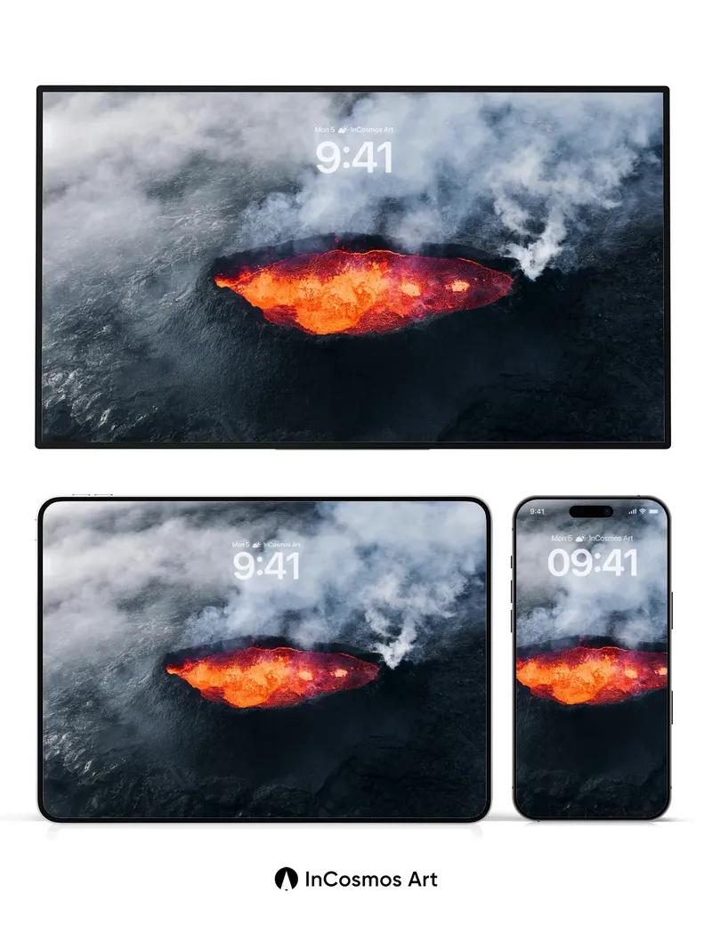 Incandescent Core Wallpaper with Smoldering Veils