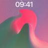 Luminous Wave Wallpaper with Floating Form wallpaper for iPhone, iPad & Mac