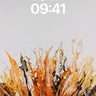 Fiery Veil Wallpaper with Liquid Ember Flow wallpaper for iPhone, iPad & Mac
