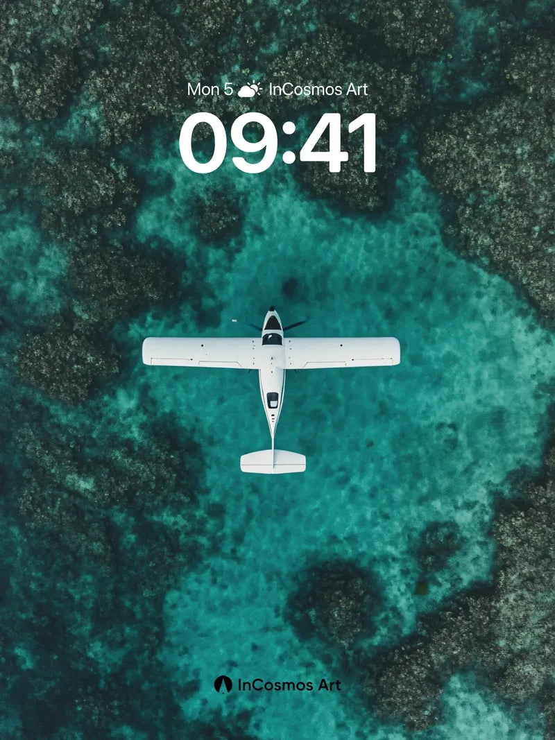 Serene Sky Glide Wallpaper with Coral Depths