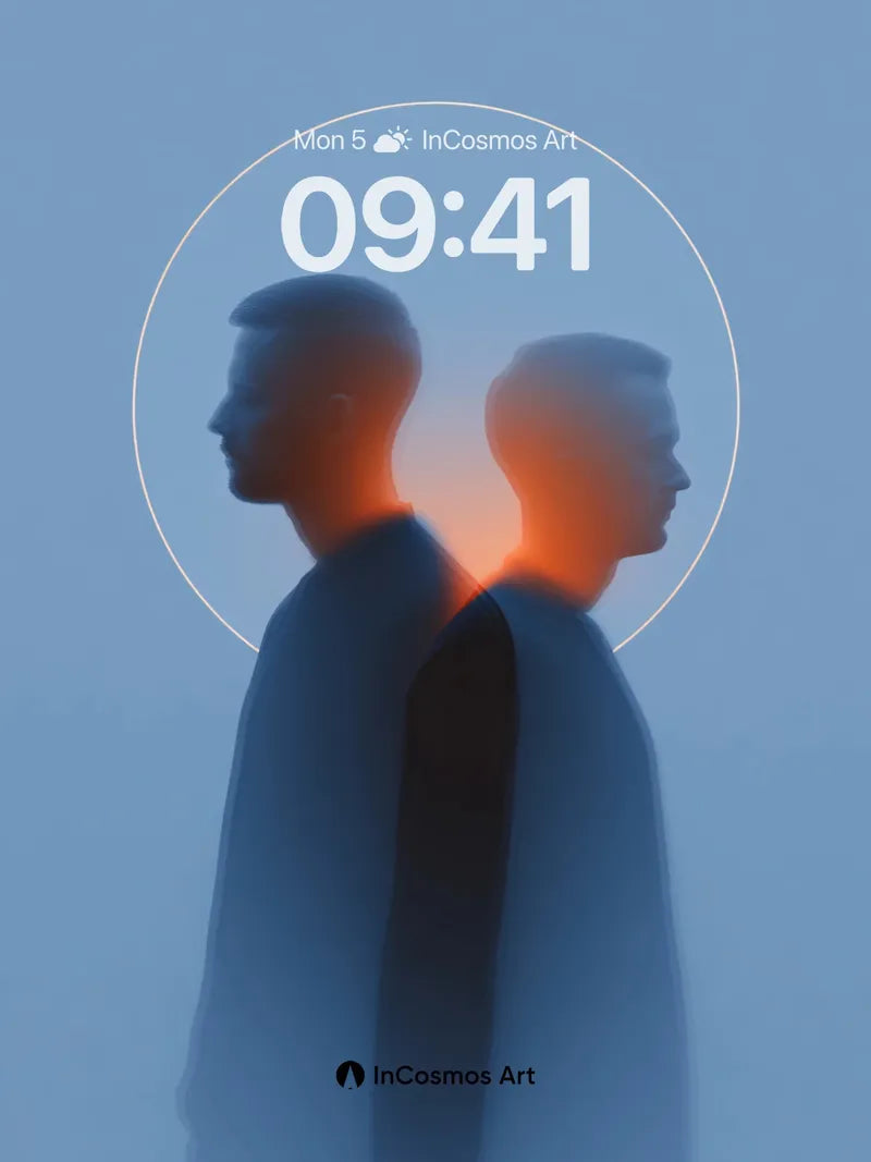 Echoes of Light Wallpaper with Haloed Duality