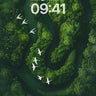 Emerald Flow Wallpaper with Silent Wings wallpaper for iPhone, iPad & Mac