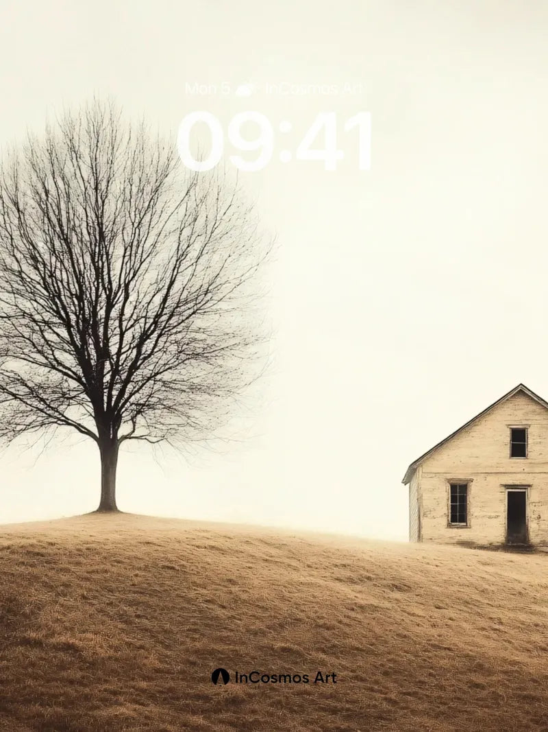 Quiet Solitude Wallpaper with Hollow Tree