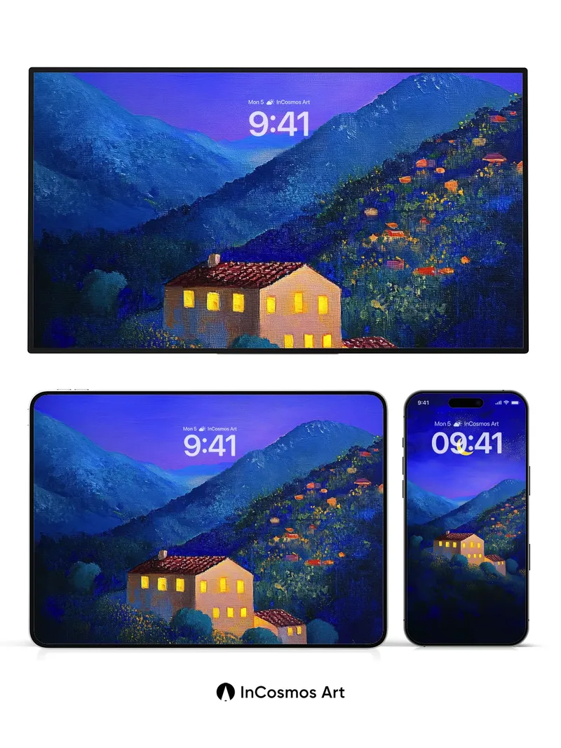 Luminous Valley Wallpaper with Moonlit Whispers