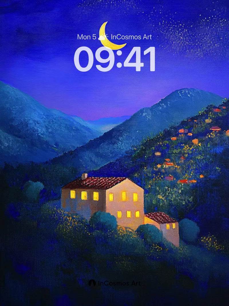 Luminous Valley Wallpaper with Moonlit Whispers