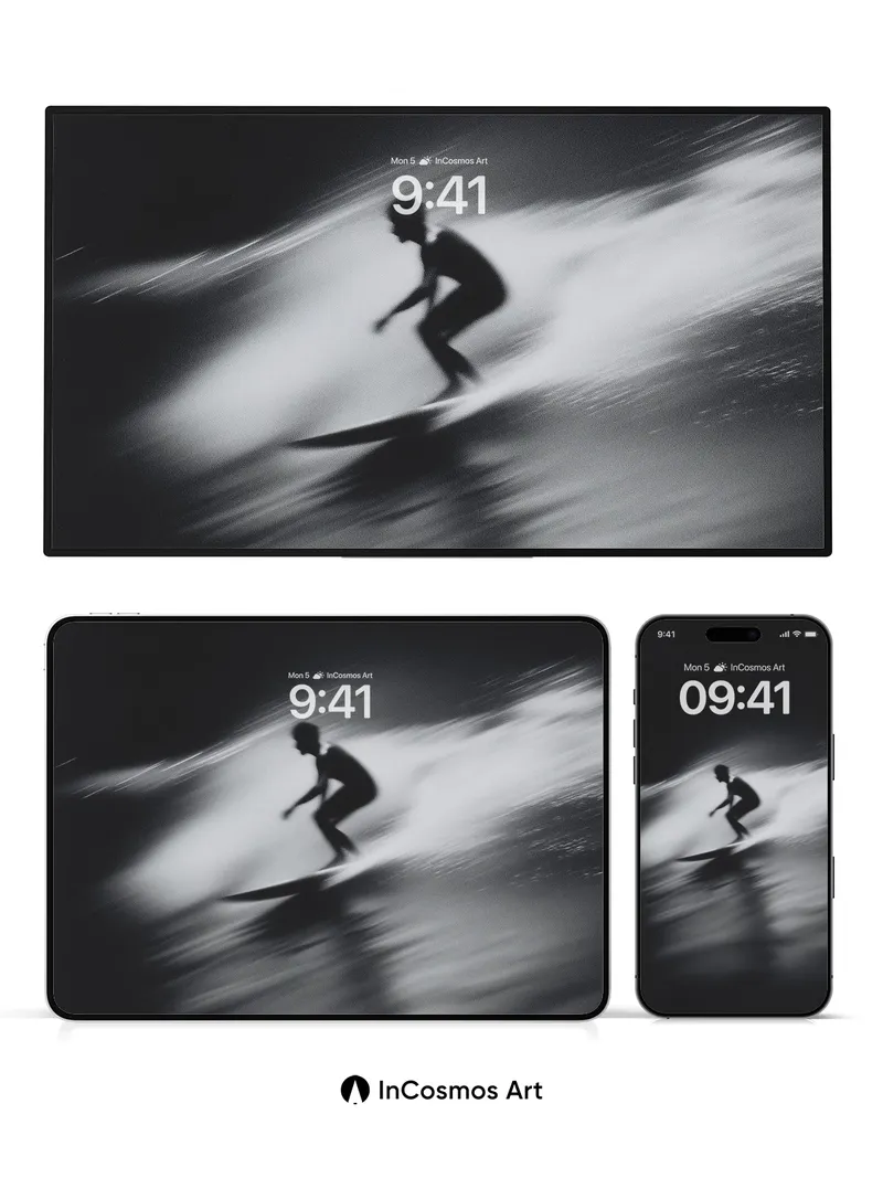 Shadow Surge Wallpaper with Motion Blur