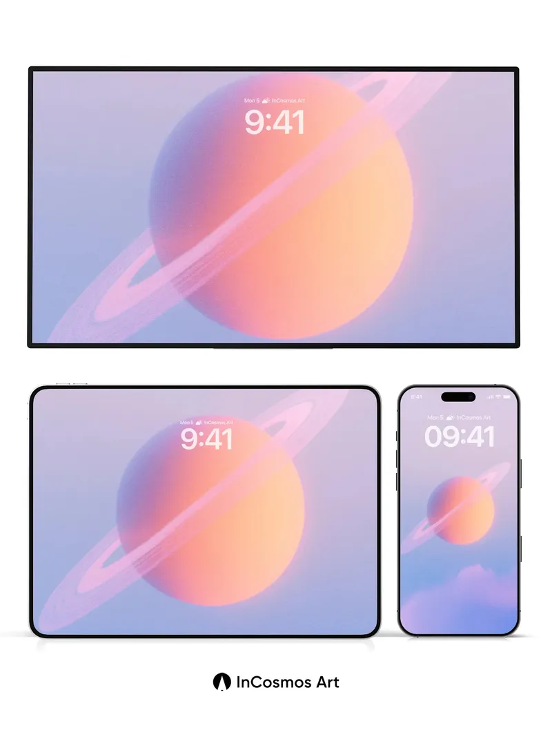 Pastel Nebula Wallpaper with Ethereal Rings