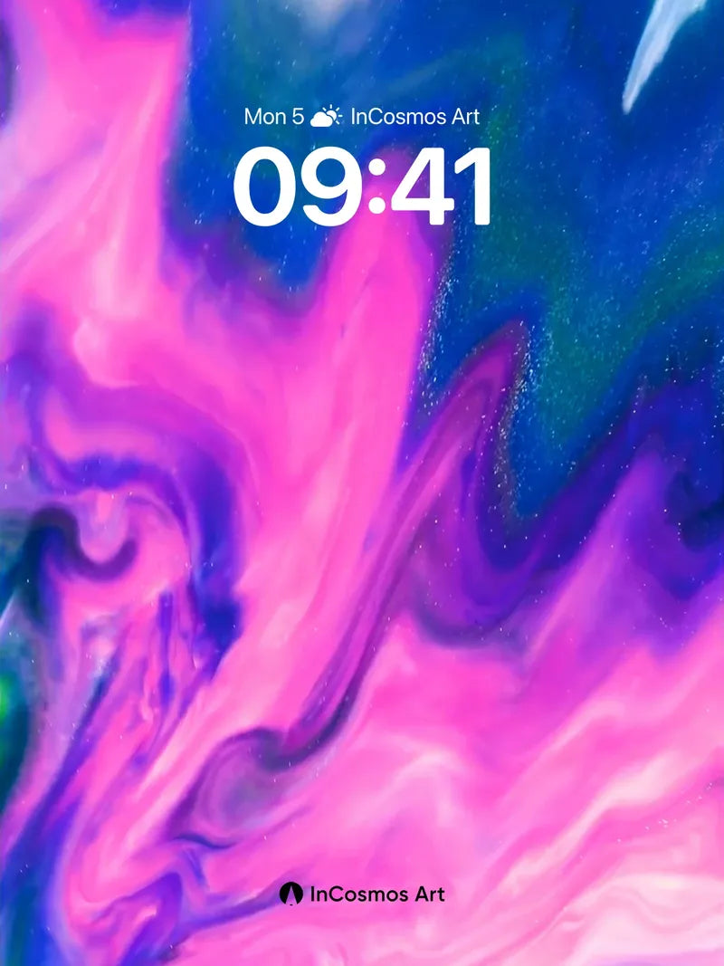 Electric Mirage Wallpaper with Cosmic Veils