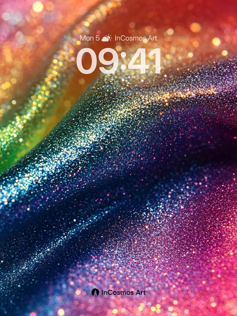 Prismatic Velvet Wallpaper with Starlight Dust