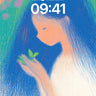 Serenity Bloom Wallpaper with Whispering Leaves wallpaper for iPhone, iPad & Mac