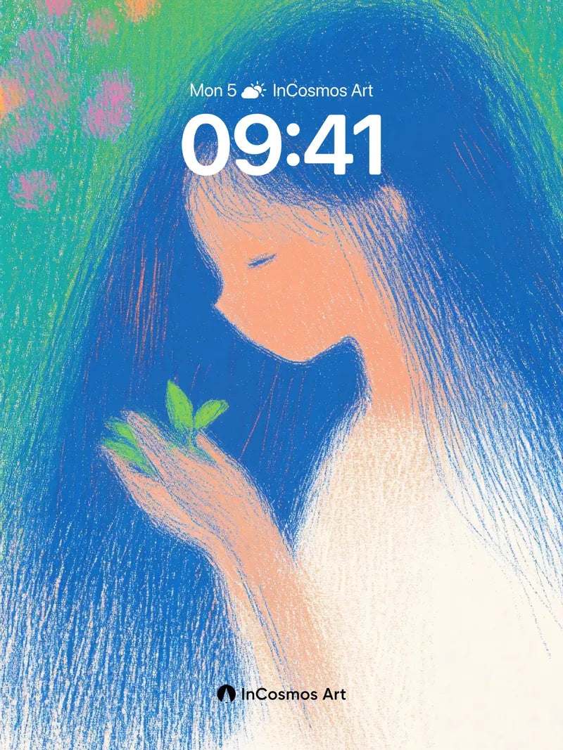 Serenity Bloom Wallpaper with Whispering Leaves