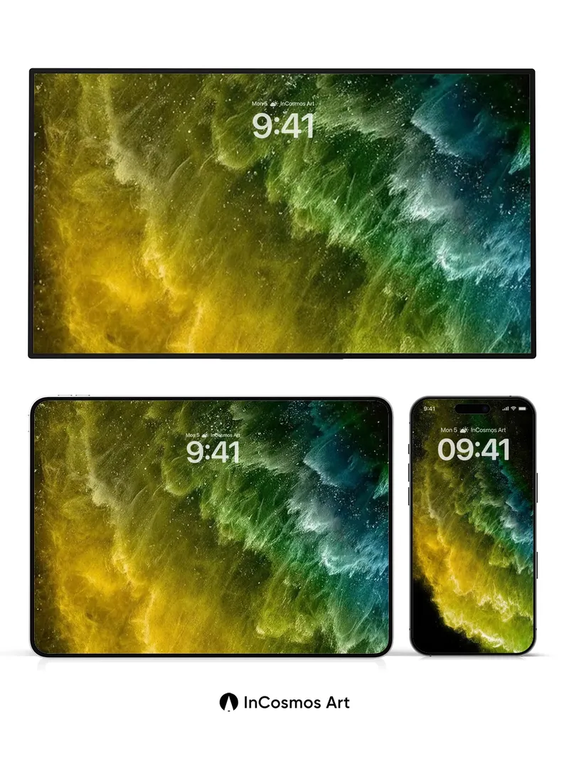 Luminous Storm Wallpaper with Cosmic Veils