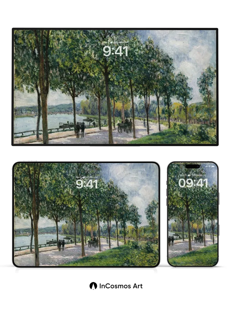 Serenity Lane Wallpaper with Dappled Light