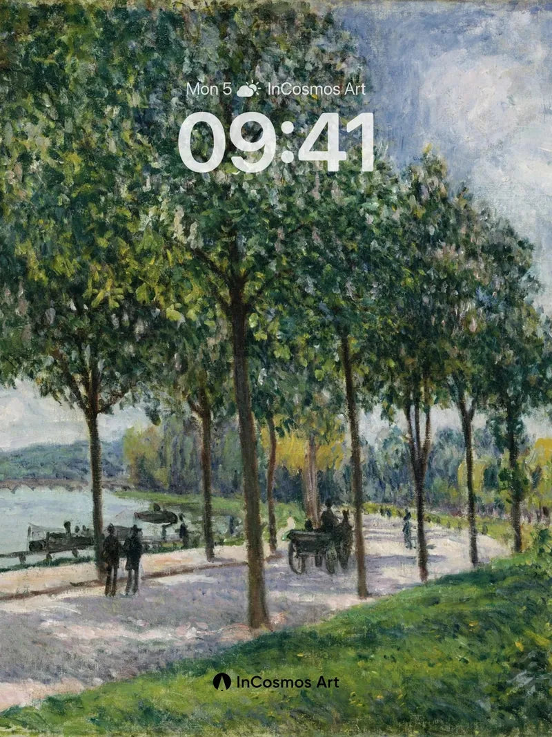 Serenity Lane Wallpaper with Dappled Light